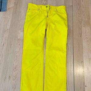 Saks yellow jeans